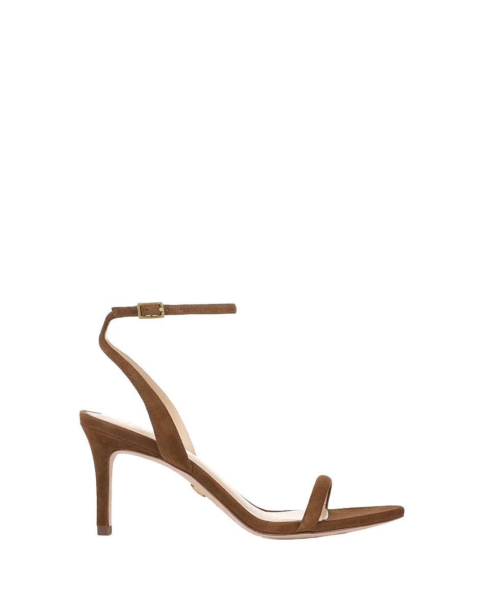 Sylvie Suede Ankle-Strap Stiletto Sandal