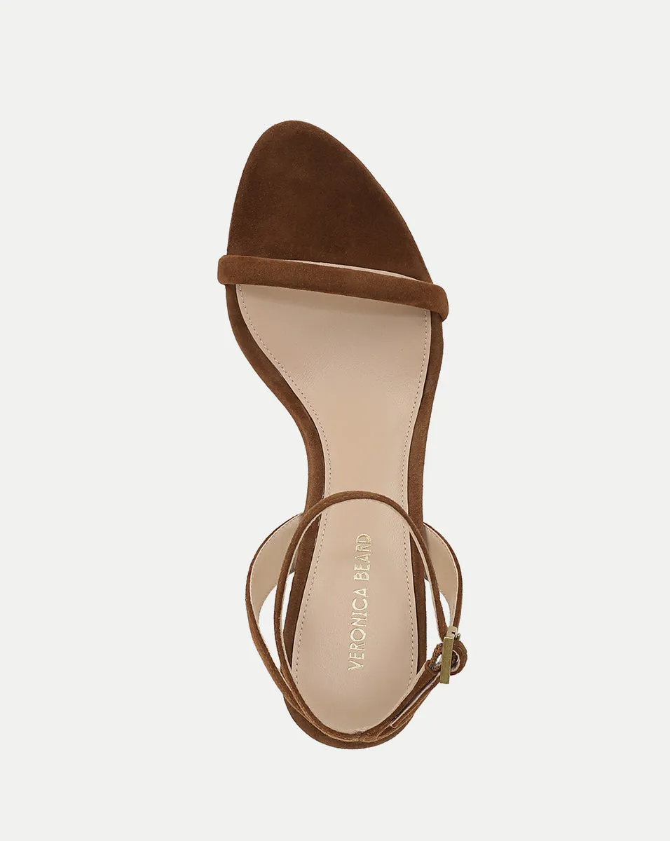 Sylvie Suede Ankle-Strap Stiletto Sandal