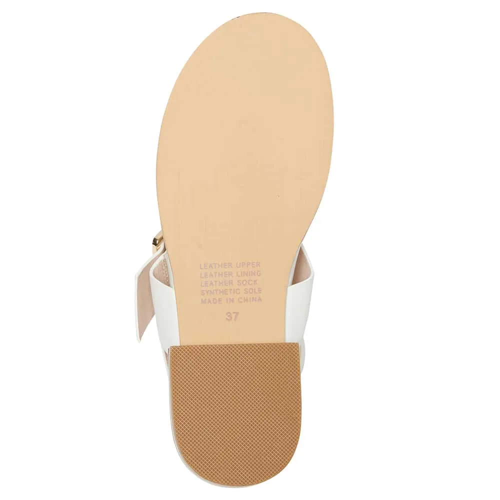 Tabatha Sandal in White Leather