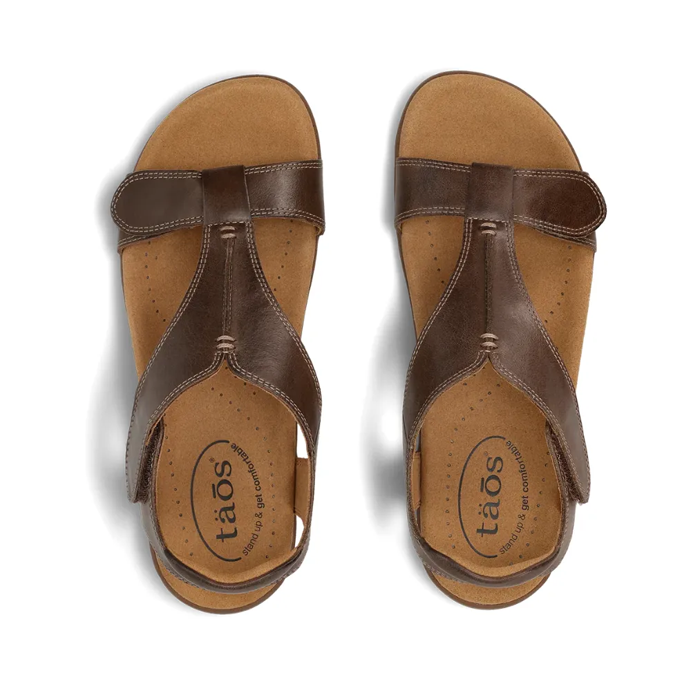 Taos The Show Mocha Leather Sandal (Women's)