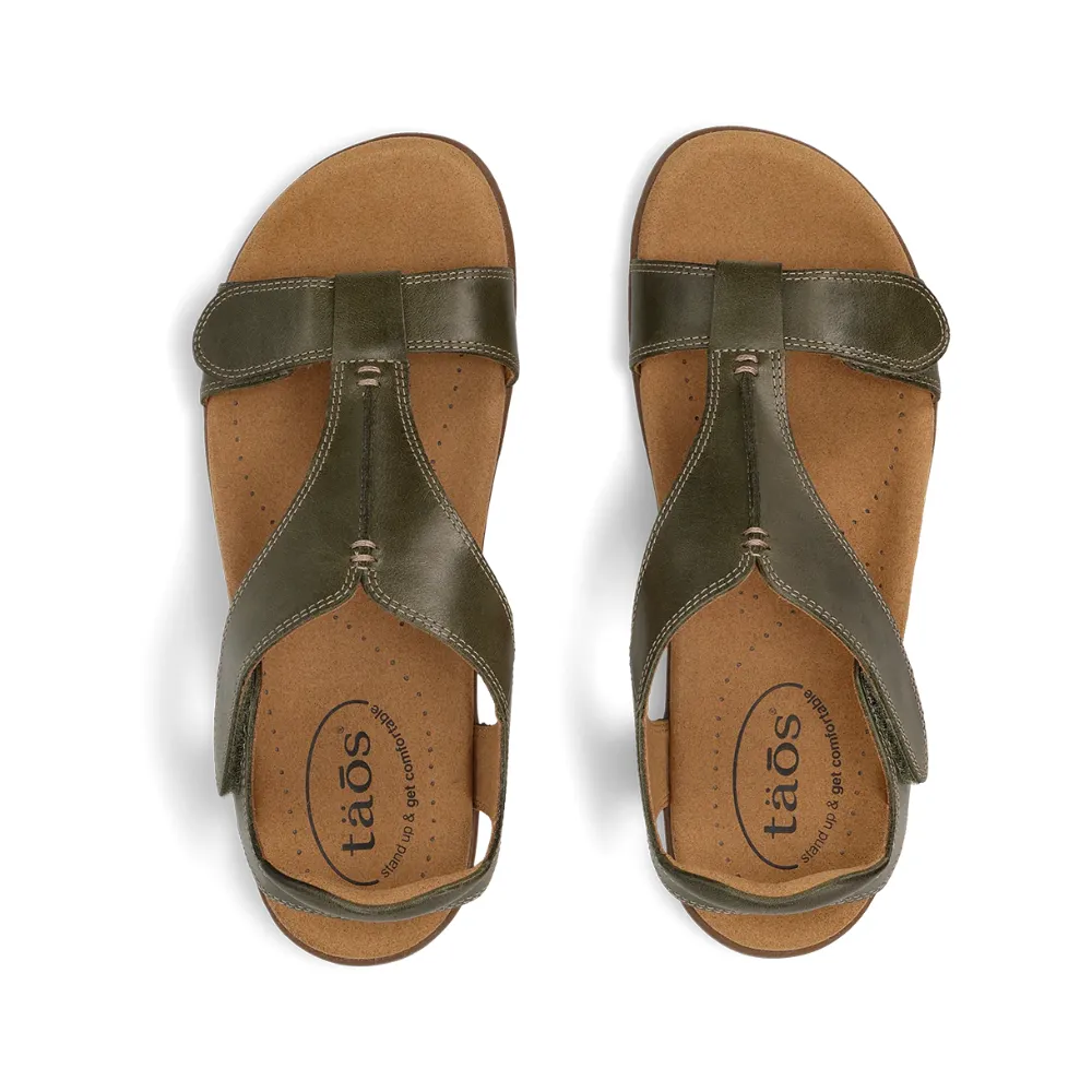 Taos The Show Olive Leather Sandal (Women's)