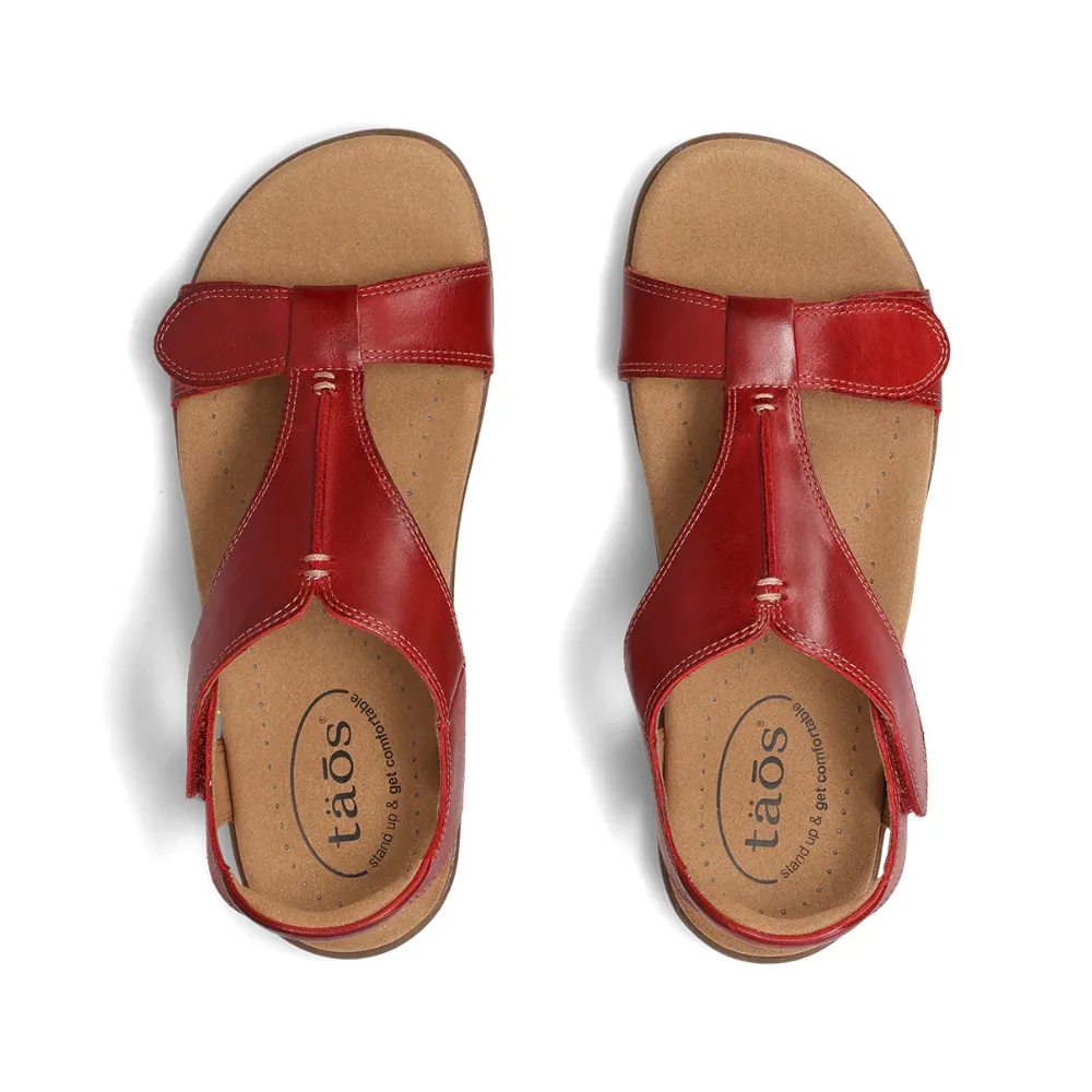 Taos The Show Red Leather Sandal (Women's)