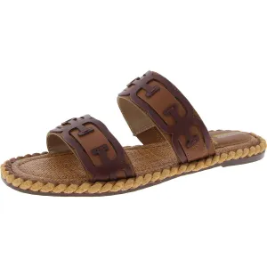 Tatum Womens Solid Leather Slide Sandals