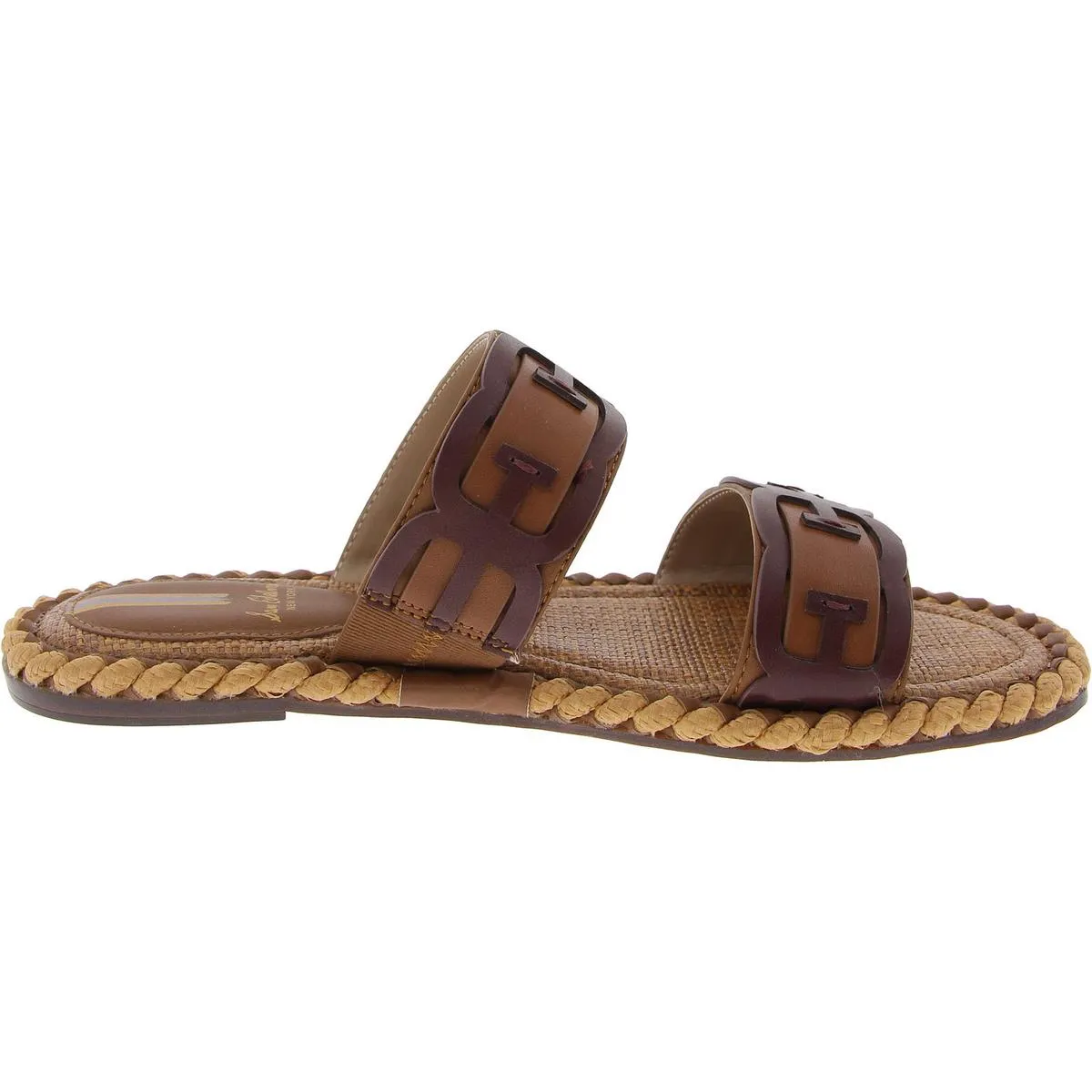 Tatum Womens Solid Leather Slide Sandals