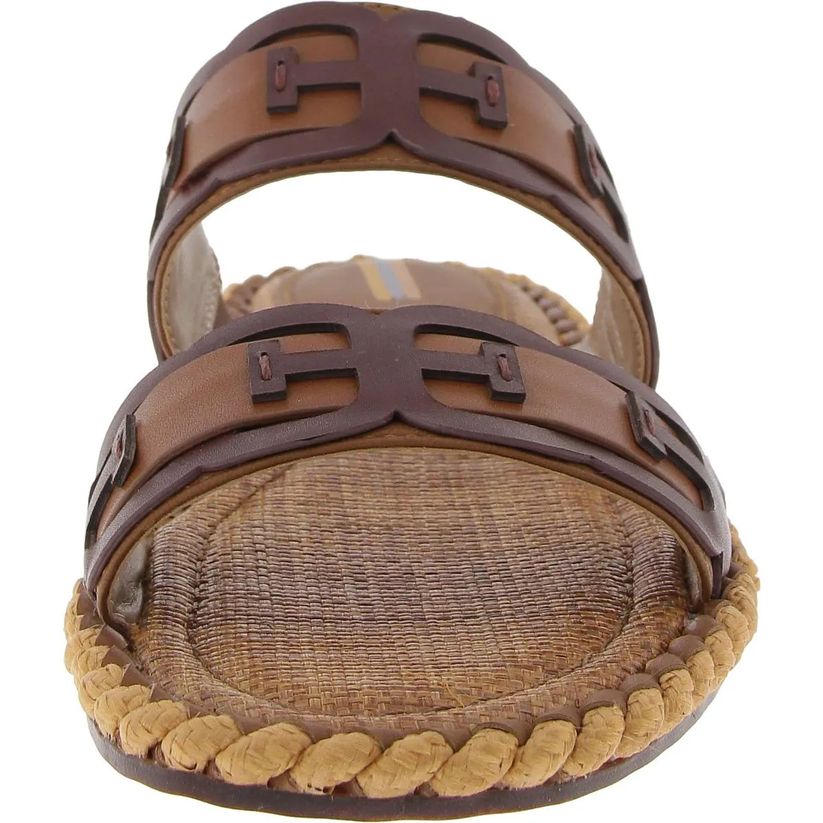 Tatum Womens Solid Leather Slide Sandals