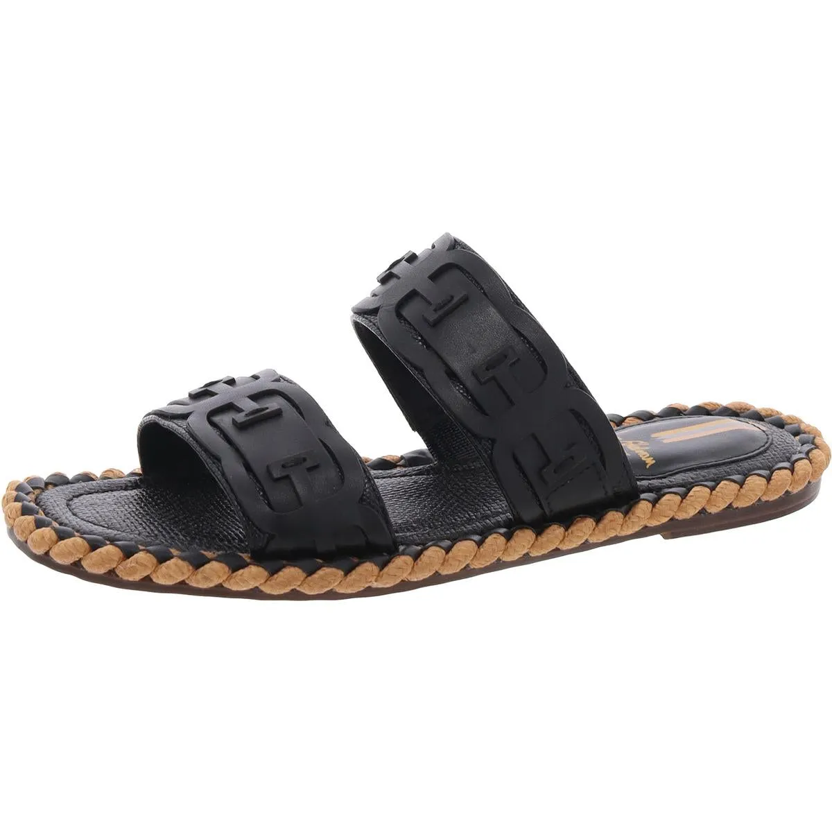 Tatum Womens Solid Leather Slide Sandals