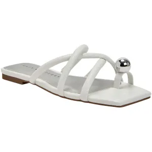 The Came Toe Thong Sandal Womens Toe Loop Faux Leather Slide Sandals