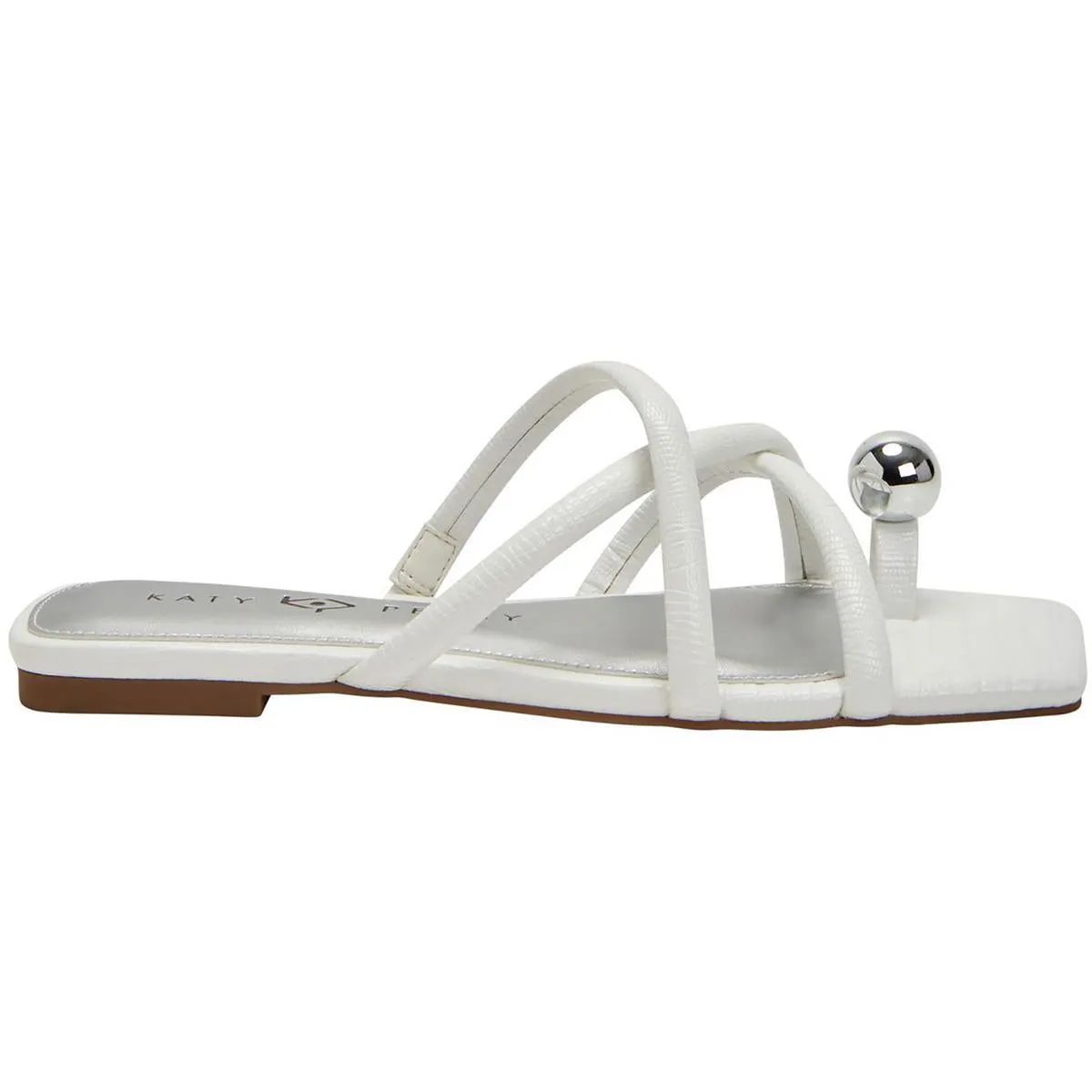 The Came Toe Thong Sandal Womens Toe Loop Faux Leather Slide Sandals