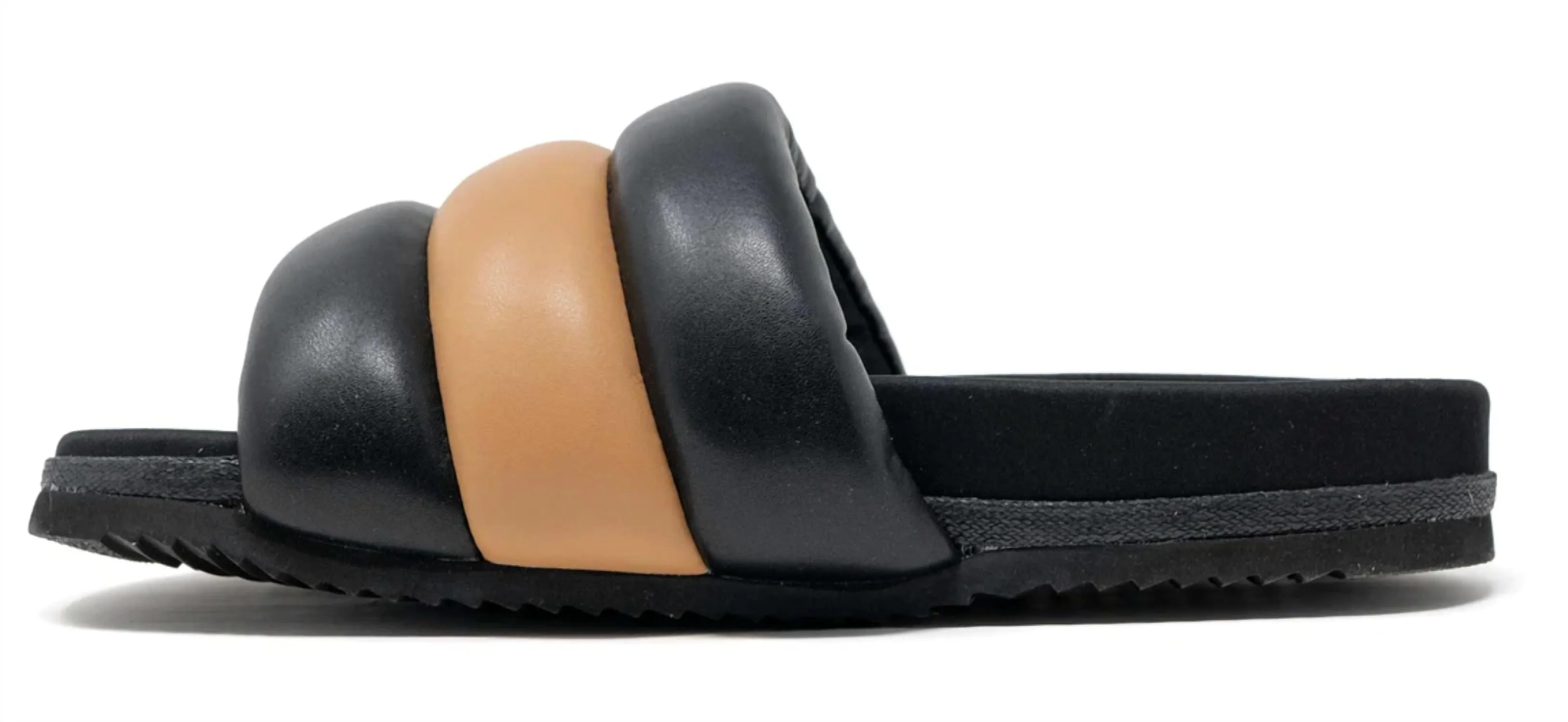 The Puffy Sliders In Black/tan
