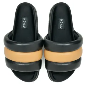 The Puffy Sliders In Black/tan