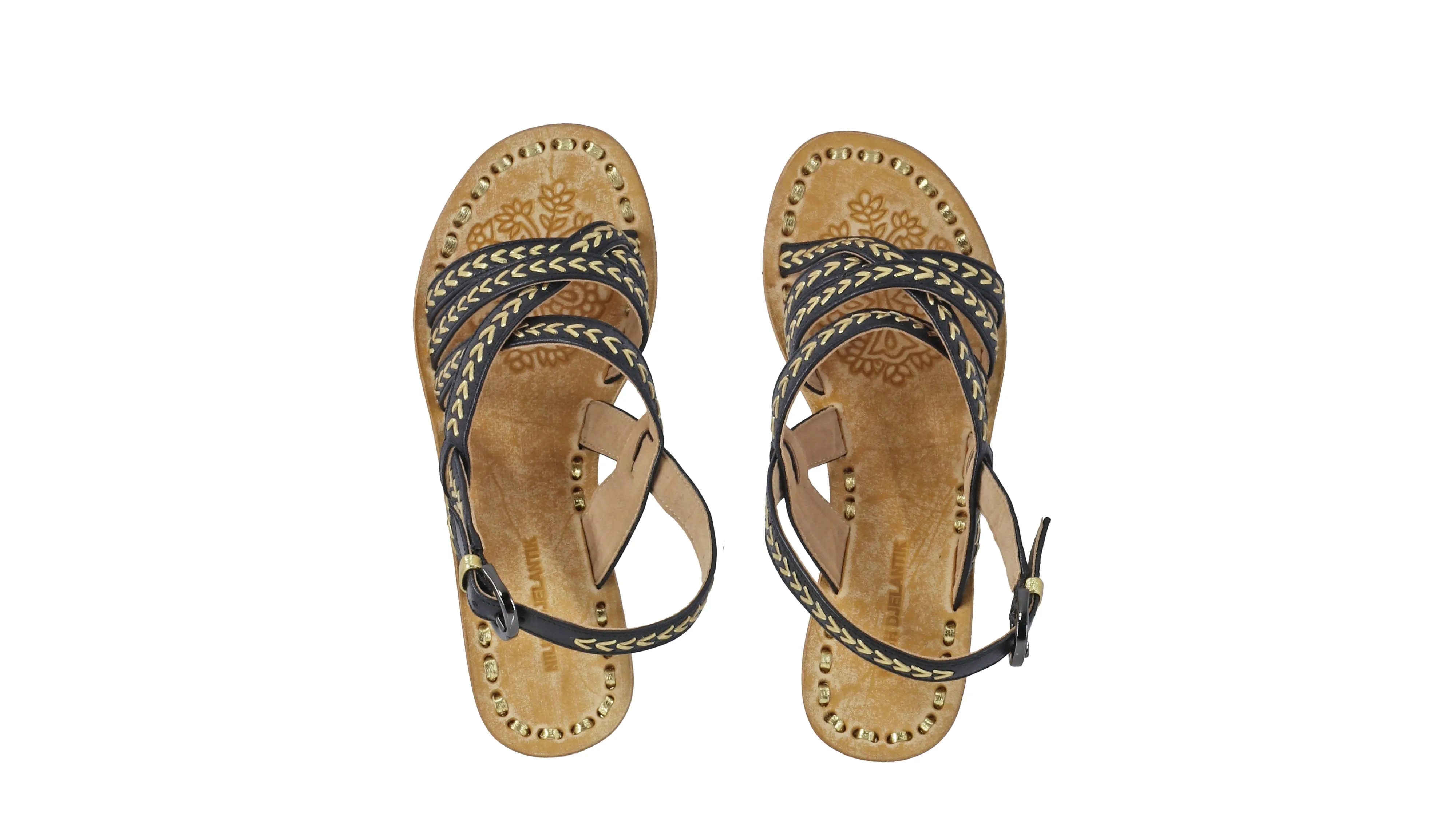 Tiwi 35mm Wedges - Black & Gold