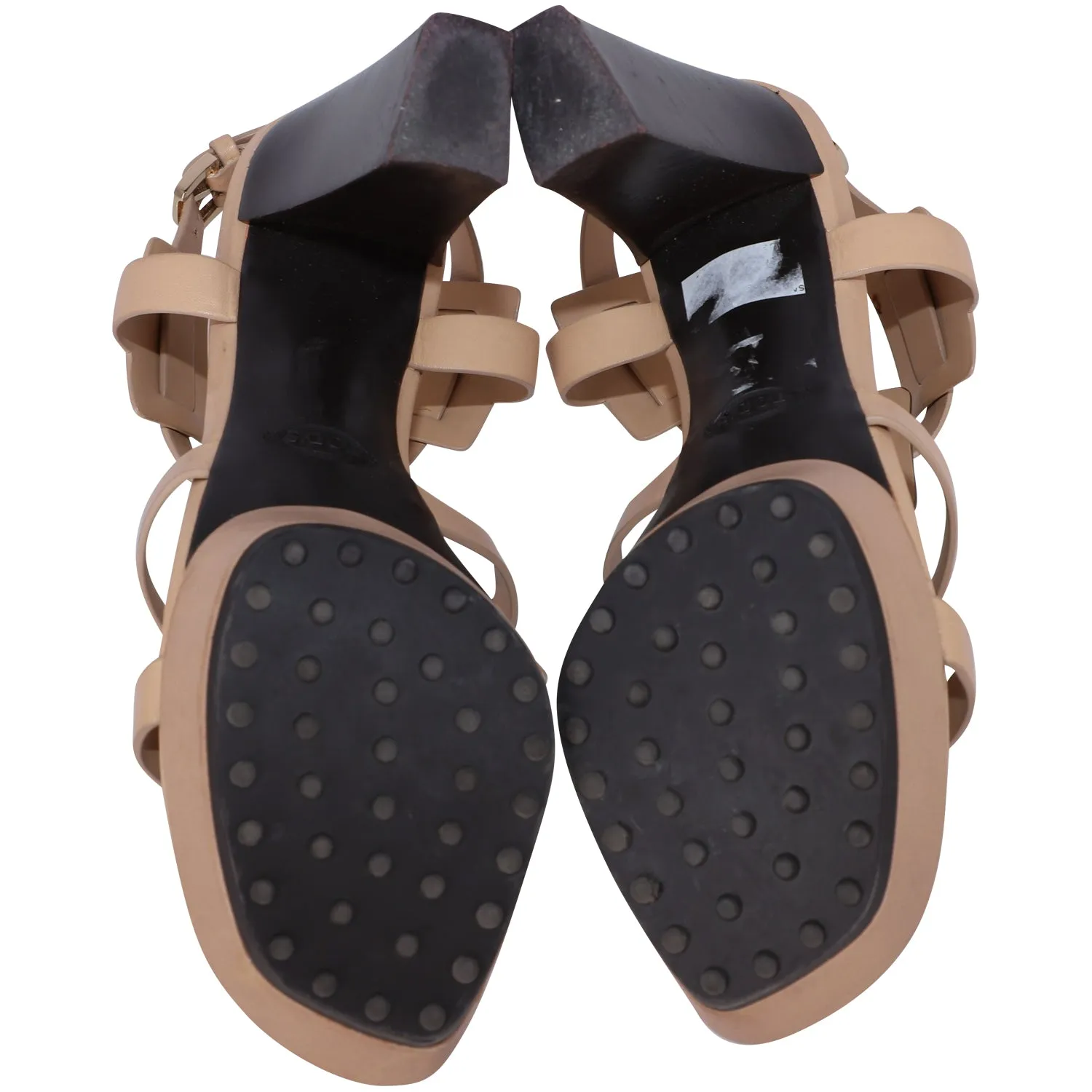 Tod's Gladiator Sandals in Nude Leather