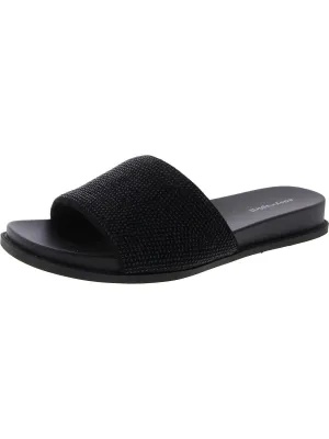 Torin 2 Womens Rhinestone Slip On Slide Sandals