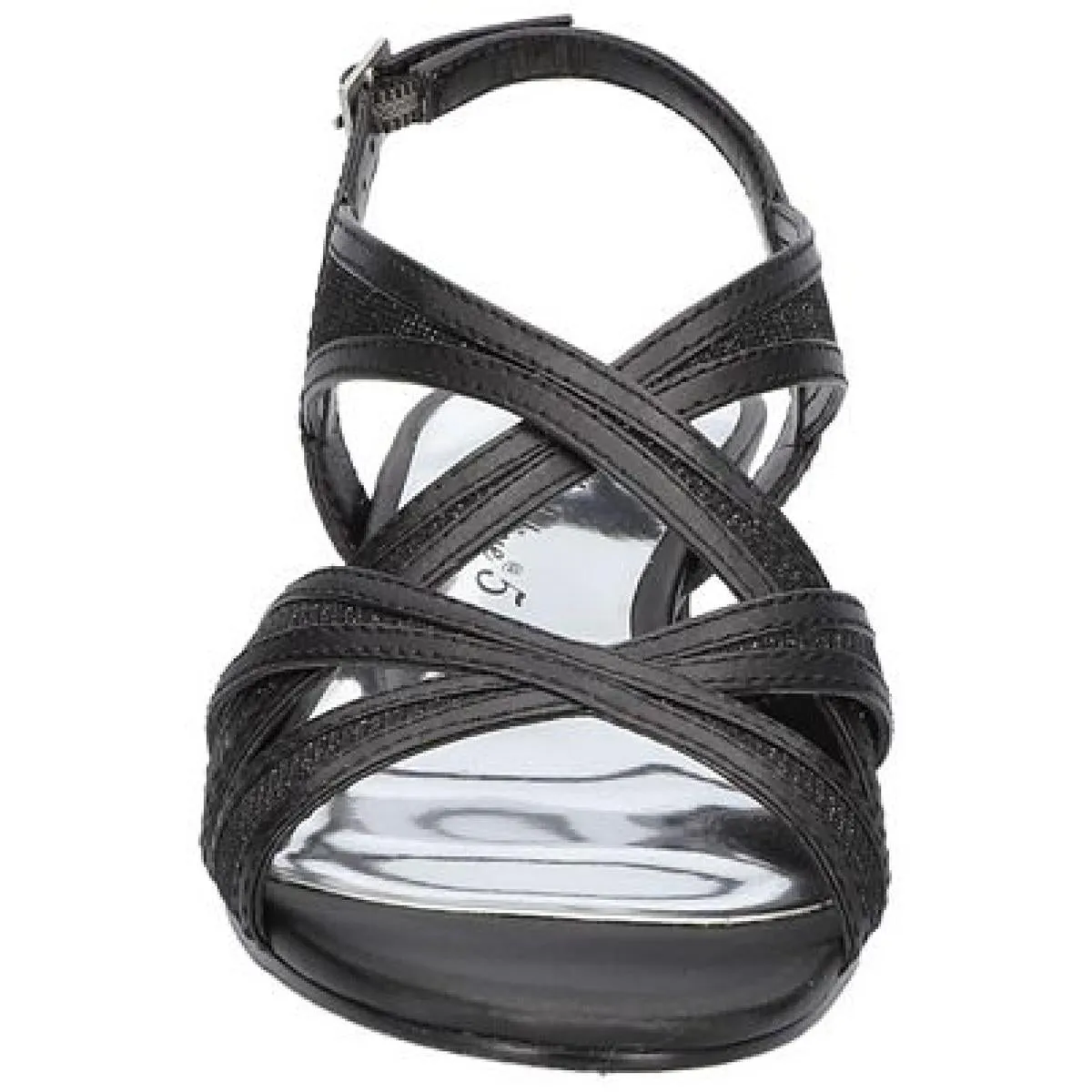 Tristen Womens Shimmer Criss Cross Slingback Sandals