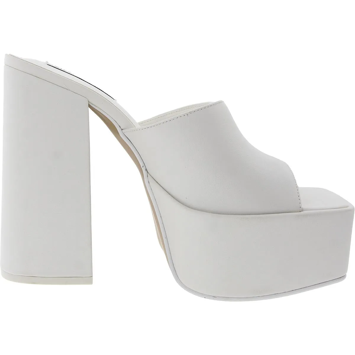 TRIXIE Womens Block Heel Leather Platform Sandals