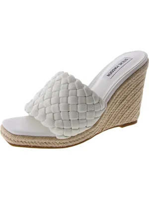 Udele Womens Braided Slip-On Wedge Sandals