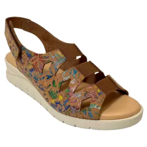 Valeria's Cecily Multi Color Soft Leather Sandal (Women's)