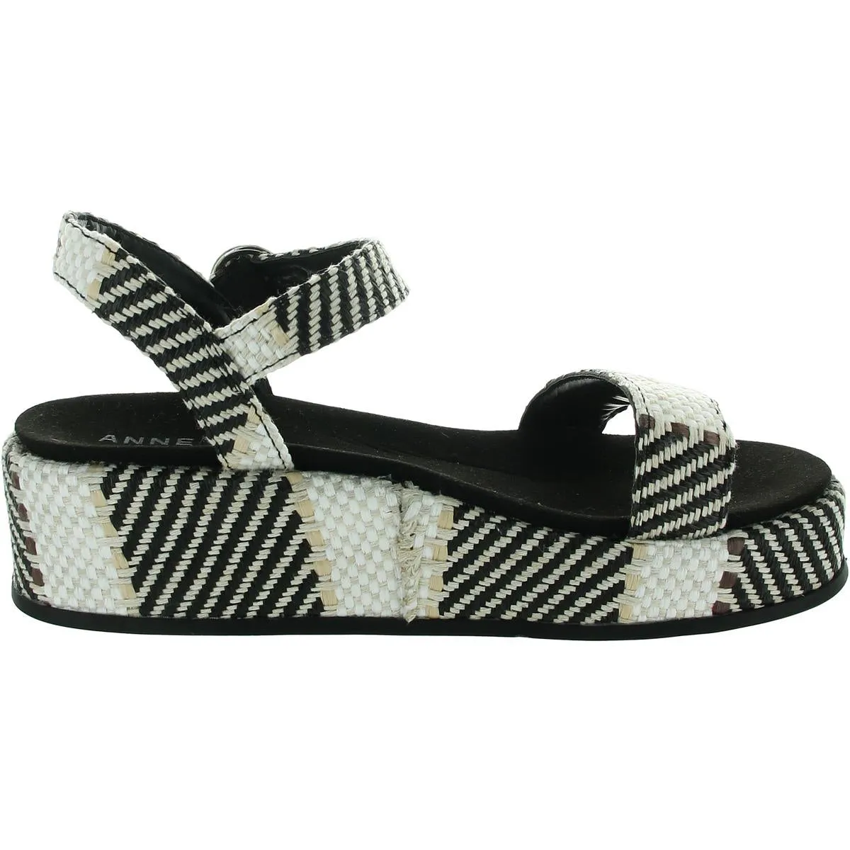 Venture Womens Adjustable Straw Platform Sandals