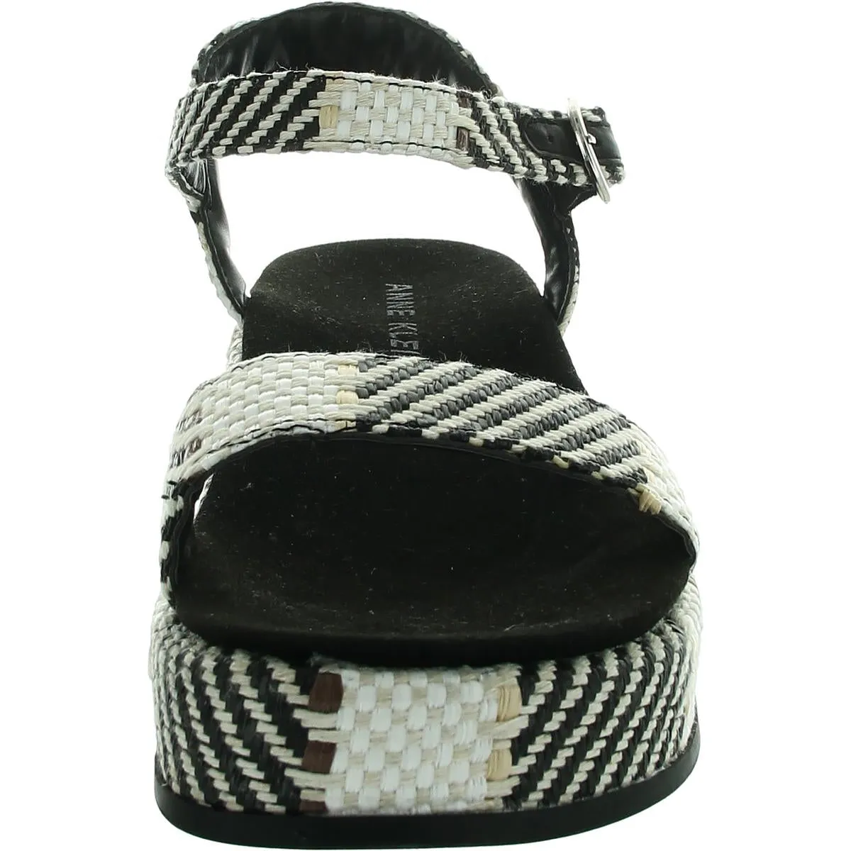 Venture Womens Adjustable Straw Platform Sandals
