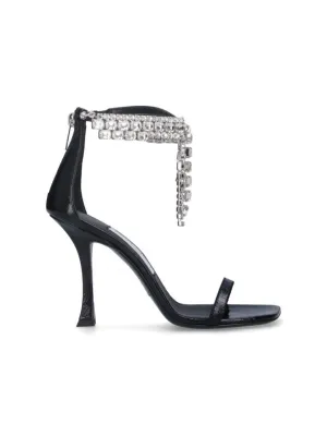 Verity 100" Slingback Sandals  Black