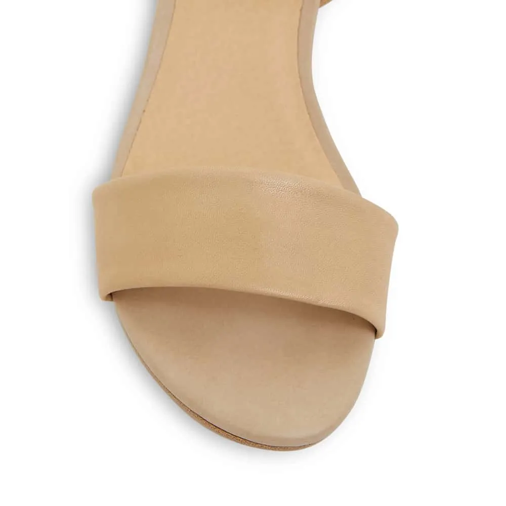 Vienna Heel in Nude Leather