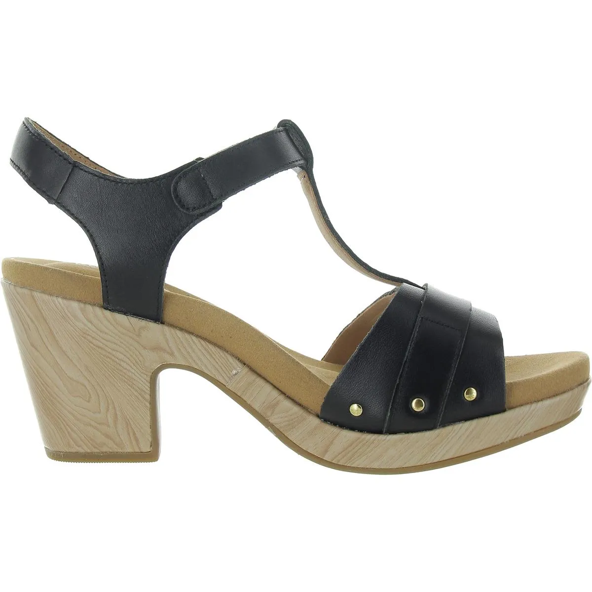 VIVIANNE T STRAP Womens Buckle Leather T-Strap Sandals