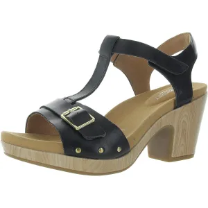 VIVIANNE T STRAP Womens Buckle Leather T-Strap Sandals