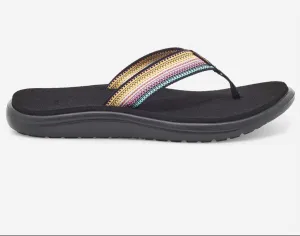 Voya Flip  Sandal In Antiguous Black Multi