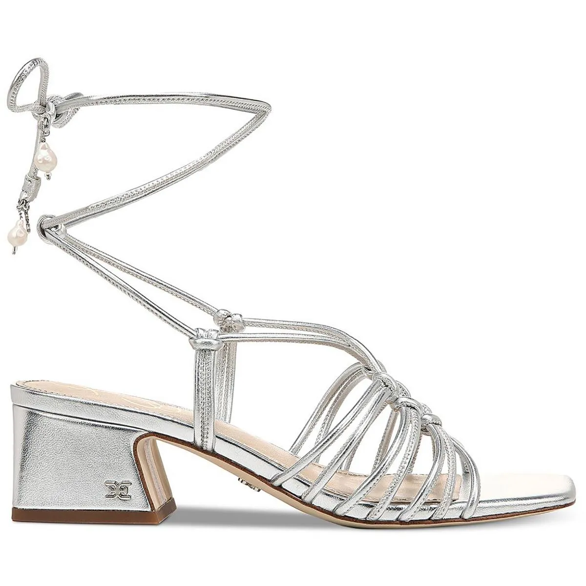Westley Womens Faux Leather Square Toe Heels