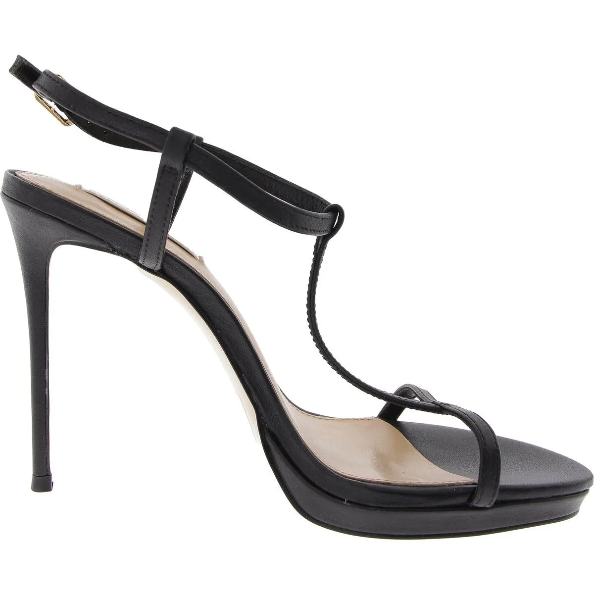 WILMA Womens Buckle Leather Ankle Strap