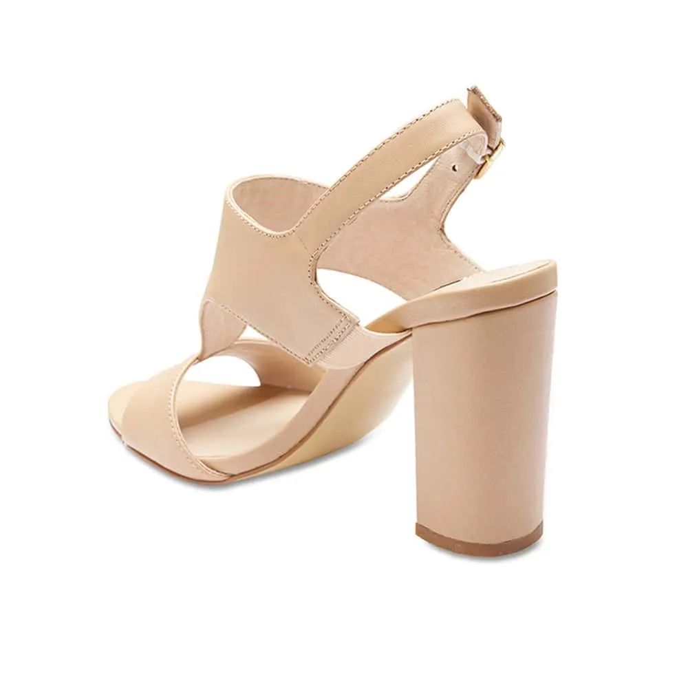 Wizard Heel in Nude Leather