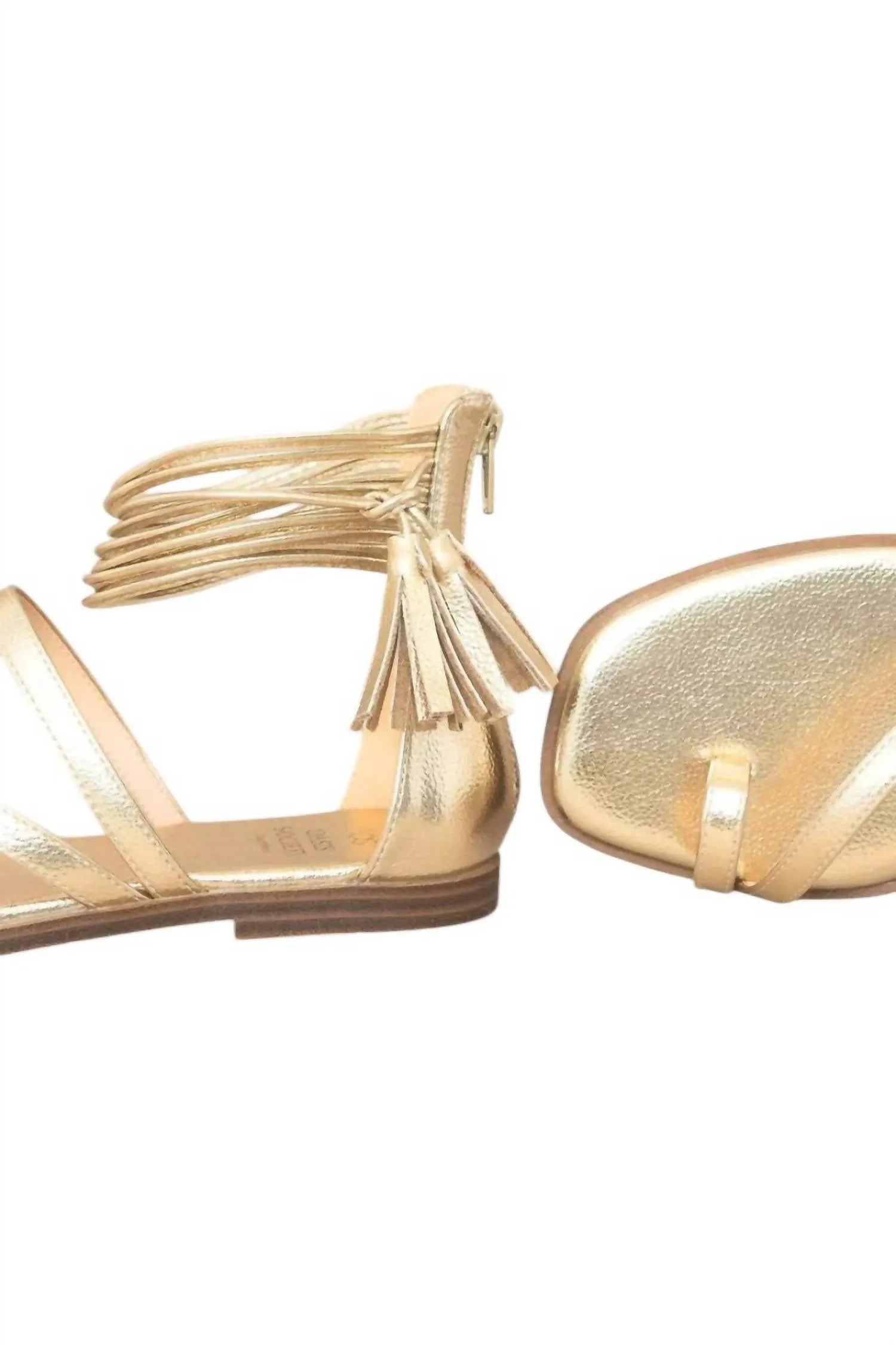 Women's Abril Strappy Sandals In Metallic Gold