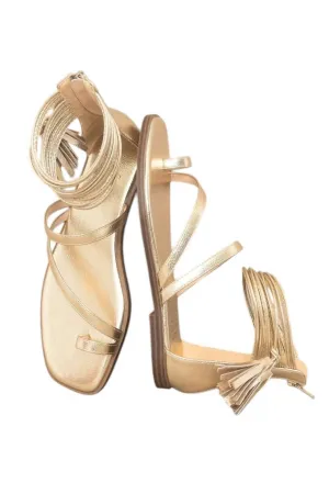Women's Abril Strappy Sandals In Metallic Gold