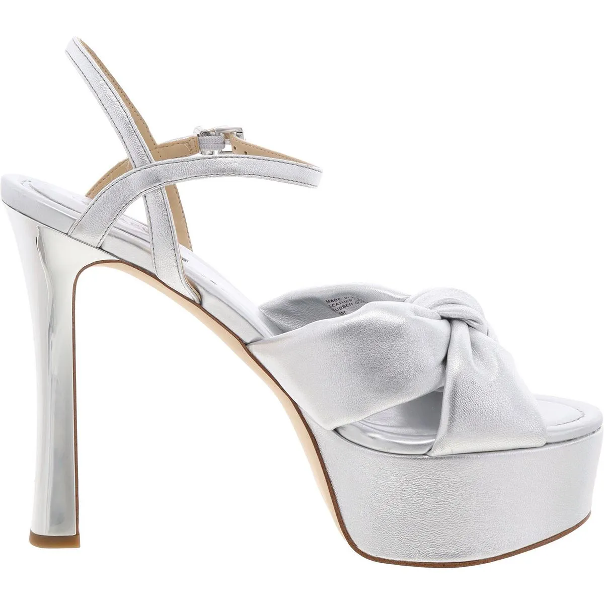 Womens Adjustable Faux Leather Heels