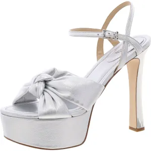 Womens Adjustable Faux Leather Heels
