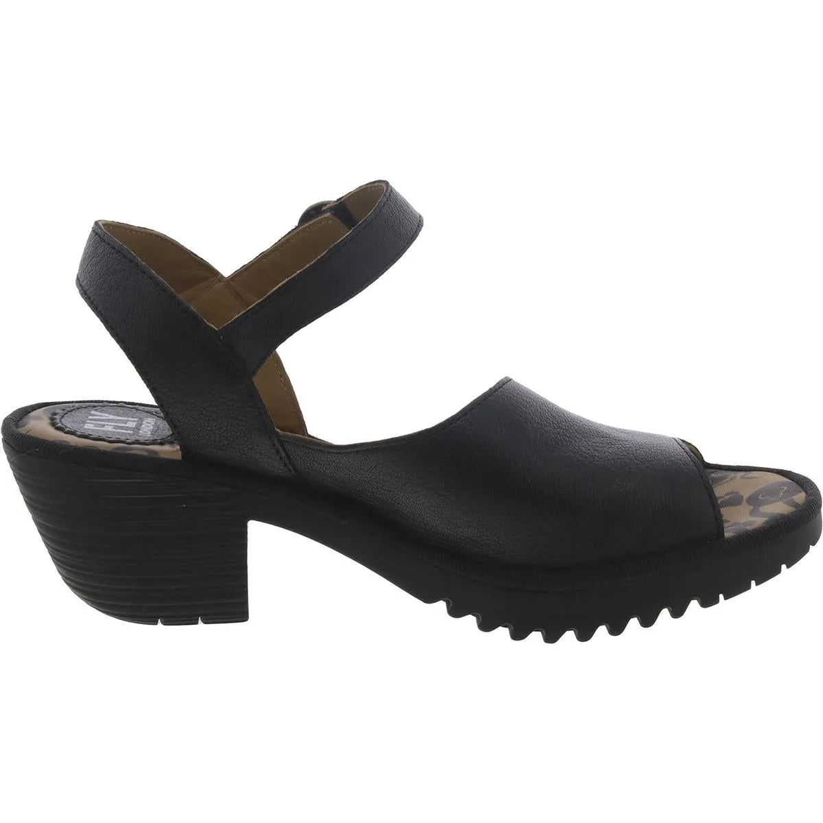 Womens Adjustable Open Toe Block Heel
