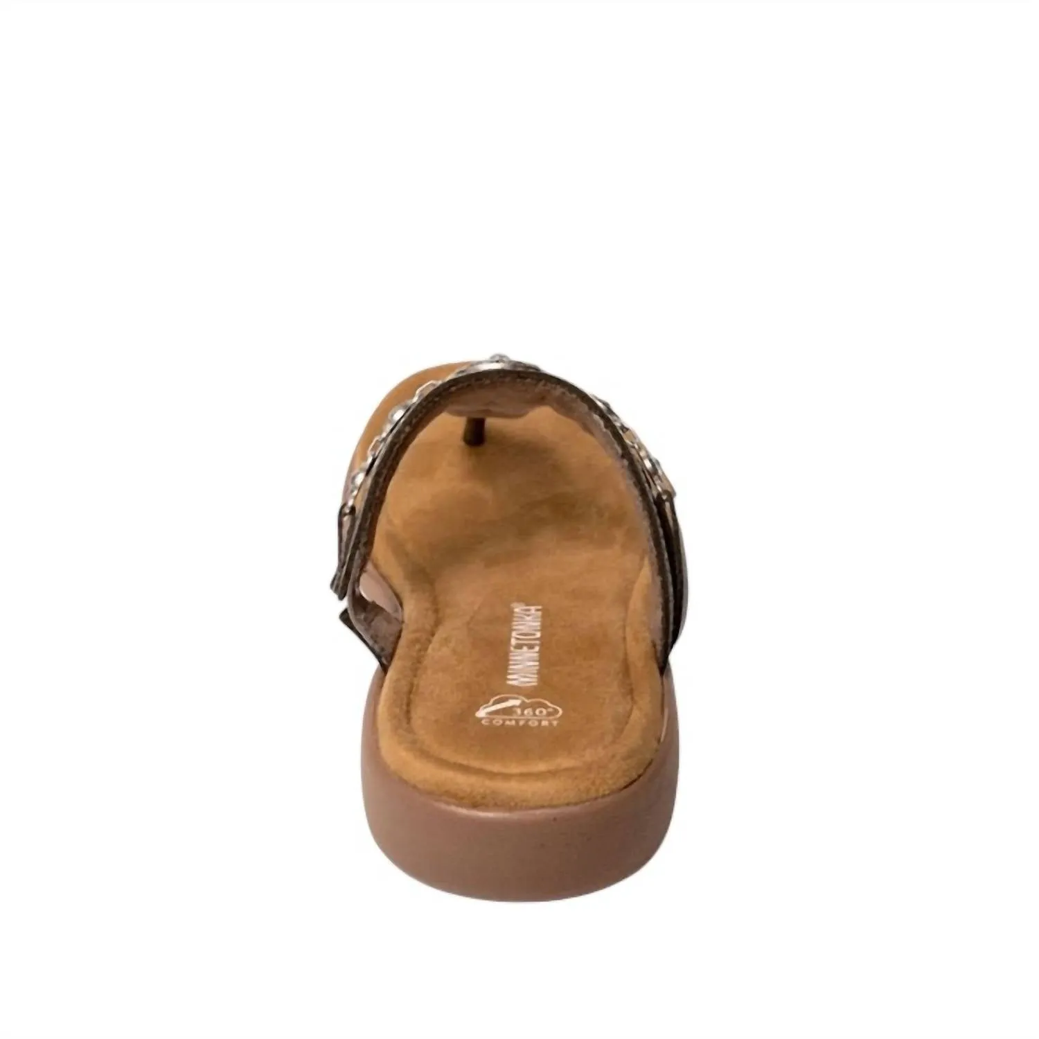 Women's Brecca Shimmery Toe Post Sandal In Pewter