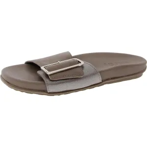 Womens Buckle Pool Slides