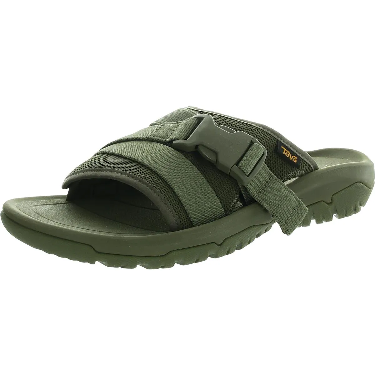 Womens Buckle Slide Sandals