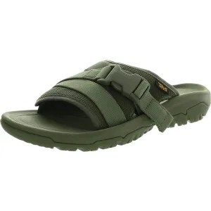 Womens Buckle Slide Sandals