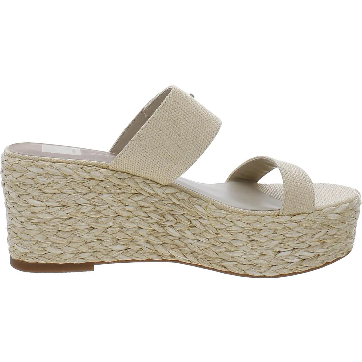Womens Buckle Woven Mule Sandals