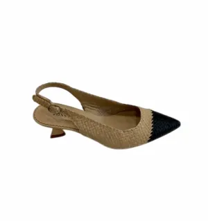 Women's Carol Slingback Sandal In Ivory/black