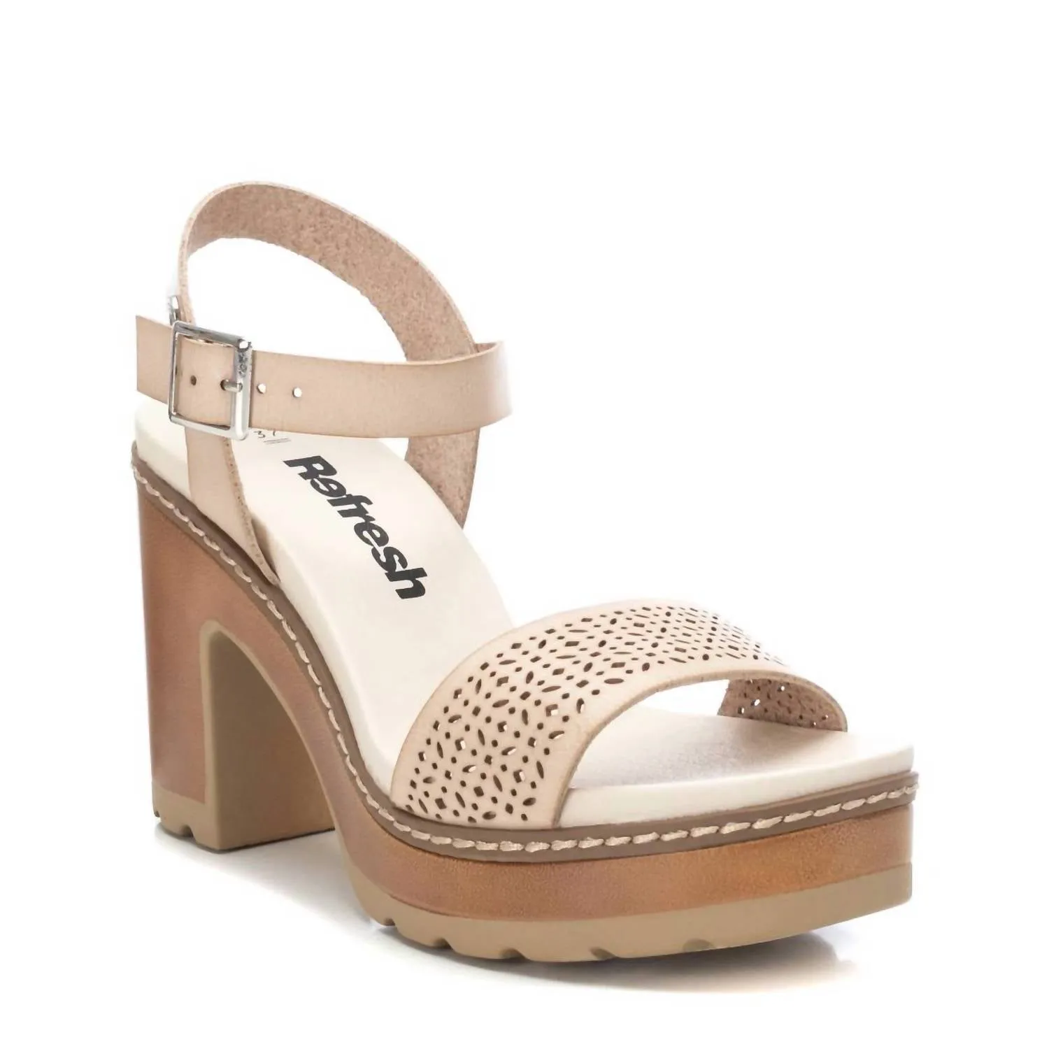 Women's Casual Heeled Platform Sandals In Ice