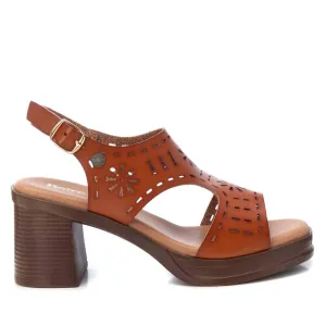 Women's Casual Heeled Sandals In Camel