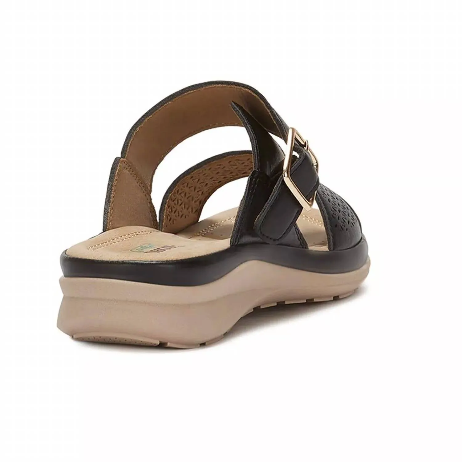 Women's Comfort Padded Footbed Sandals In Black