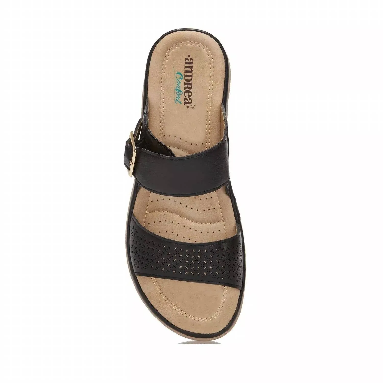 Women's Comfort Padded Footbed Sandals In Black
