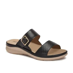 Women's Comfort Padded Footbed Sandals In Black
