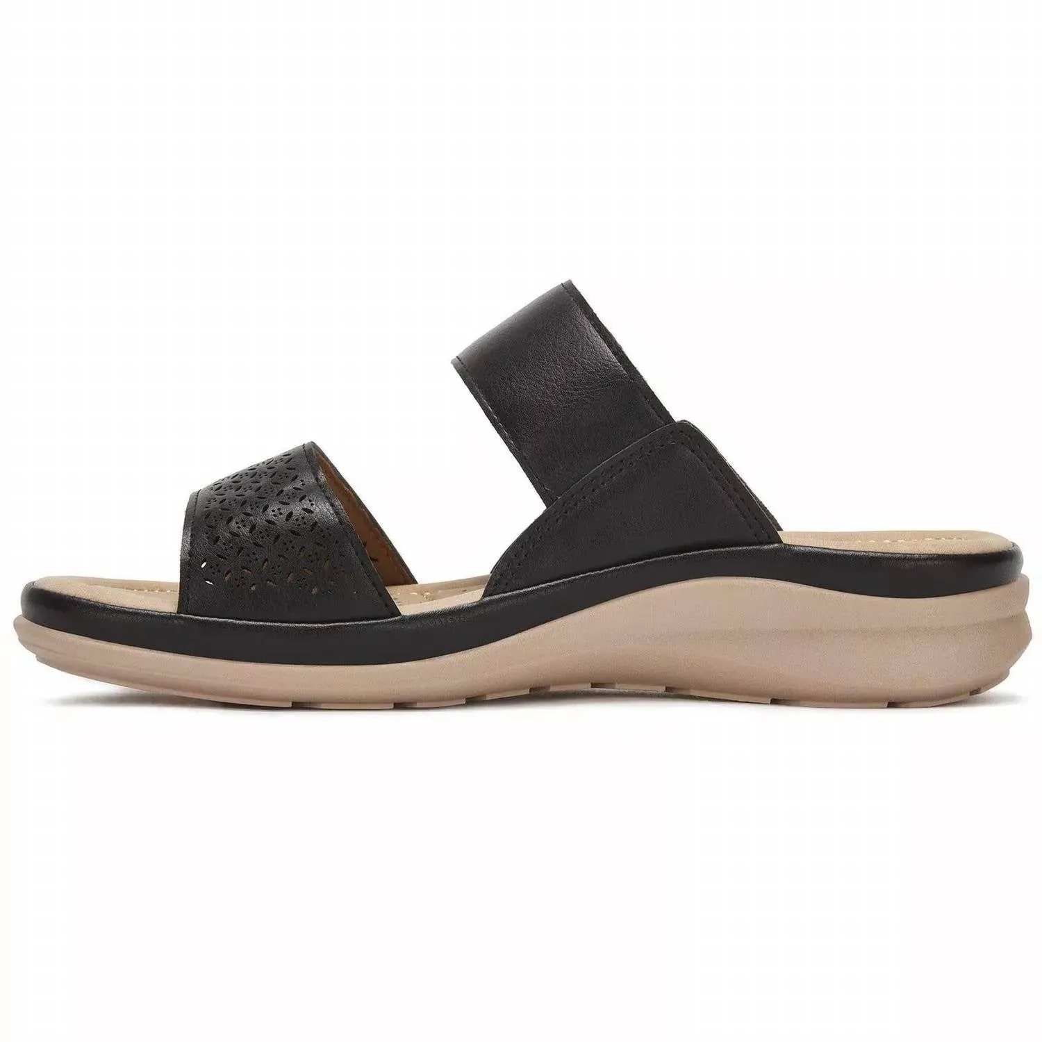 Women's Comfort Padded Footbed Sandals In Black