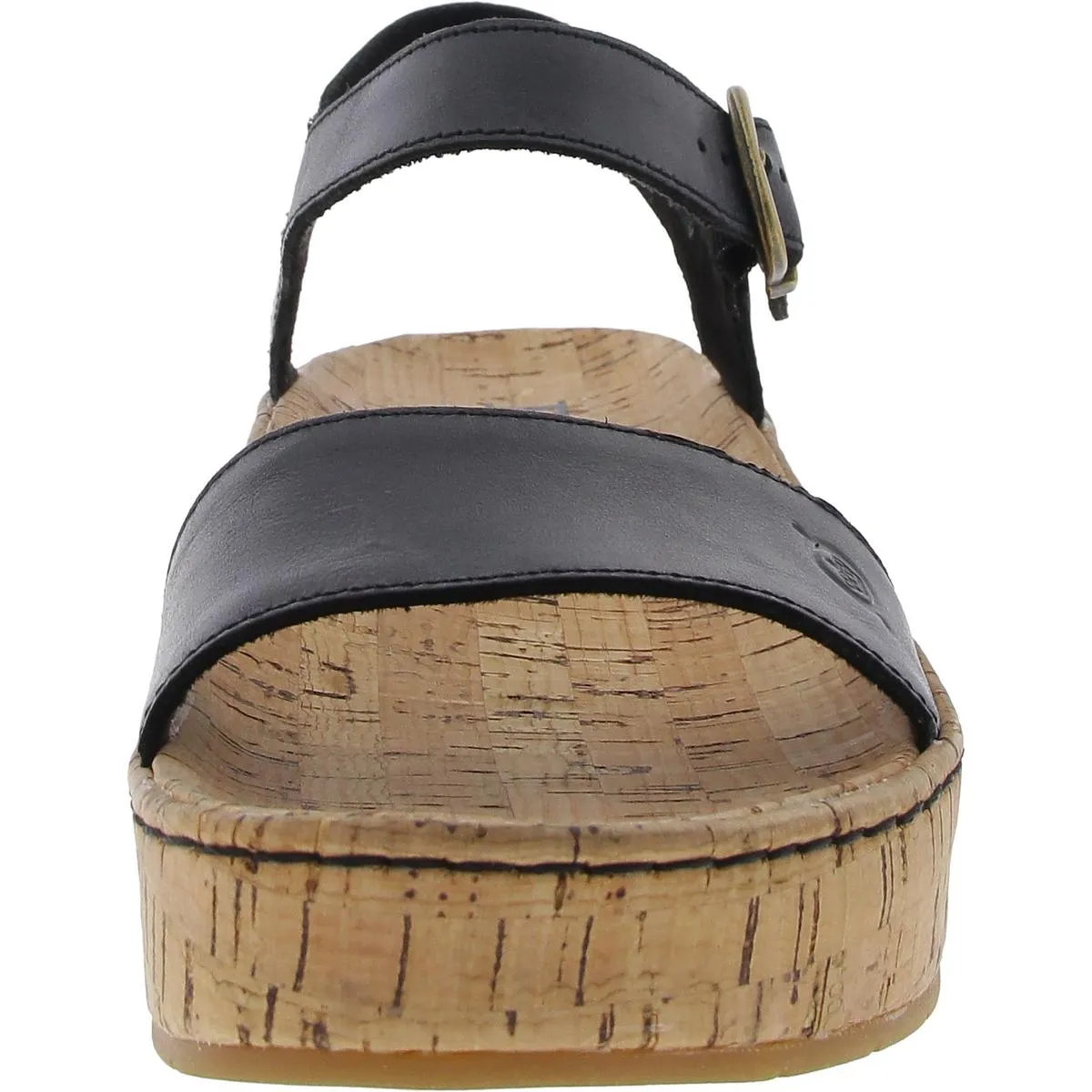 Womens Cork Leather Ankle Strap