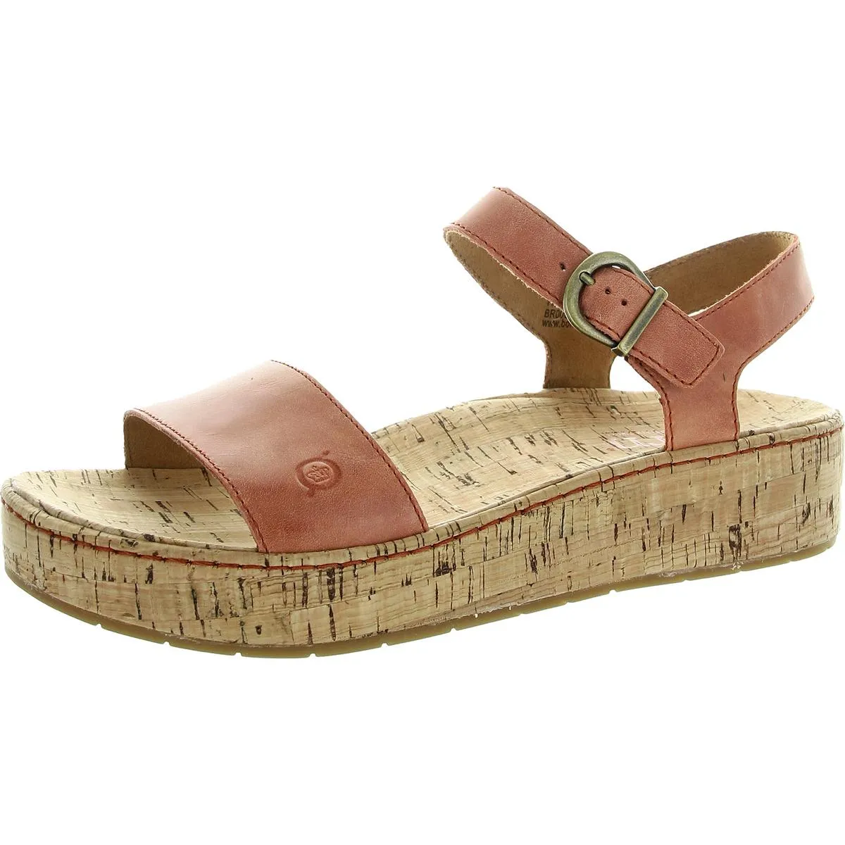 Womens Cork Leather Ankle Strap